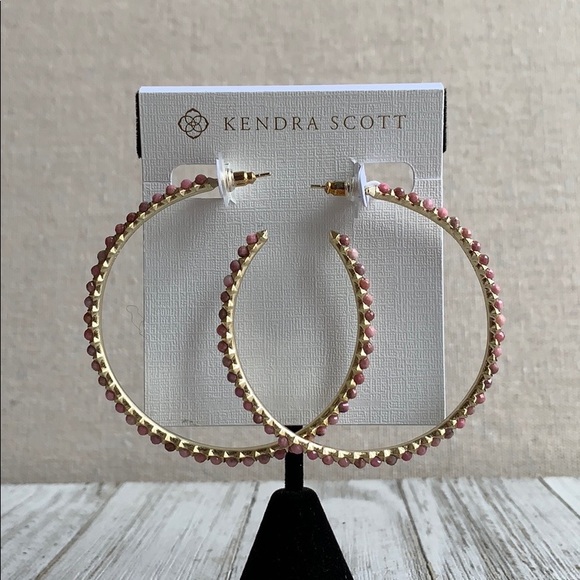 Kendra Scott Jewelry - NEW Kendra Scott Pink Birdie Hoop Earrings